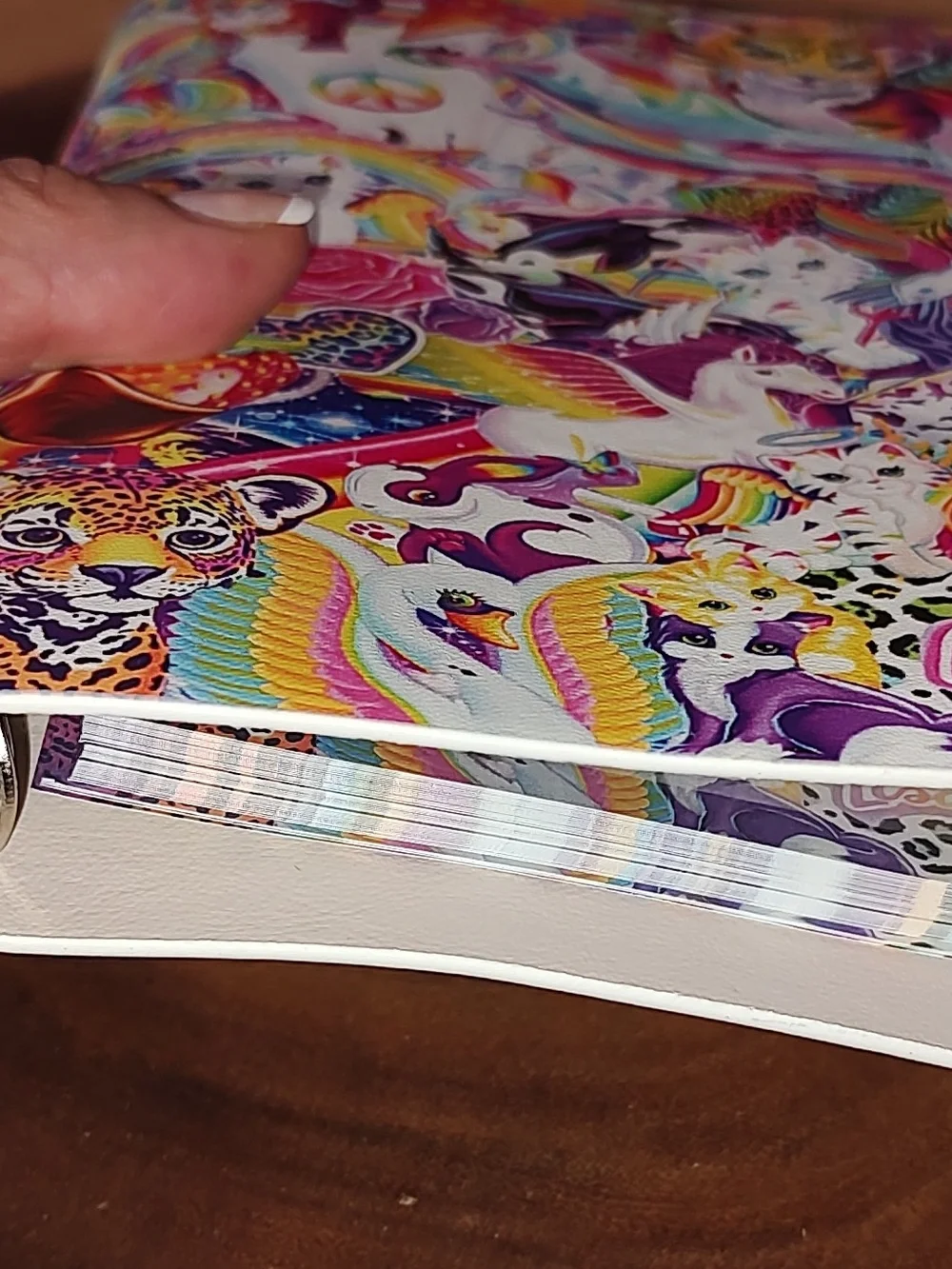 New! A6 Size Lisa Frank Rainbow Notebook With Matching Paper
